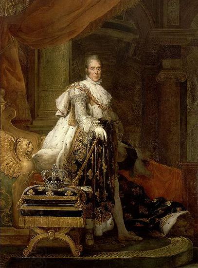 Francois Gerard Retrato de Carlos X de Francia en traje de coronacion oil painting picture